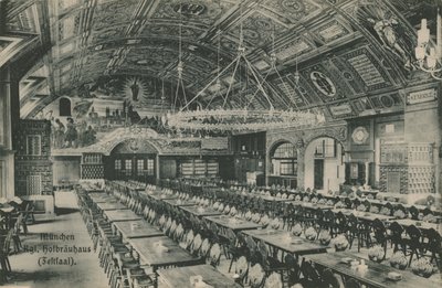 Mnichov, Hofbrauhaus. Pohlednice odeslaná 11. března 1913. od German Photographer