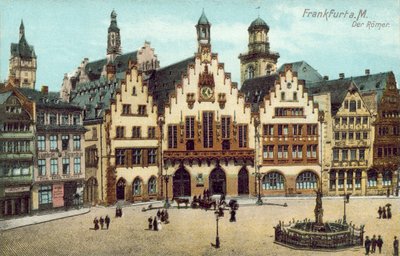 Romer, Frankfurt nad Mohanem, Německo (barevné foto) od German Photographer