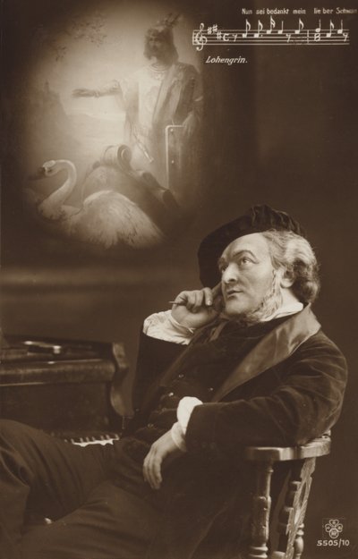 Simulovaný portrét Richarda Wagnera (čb fotografie) od German Photographer