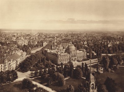 Pohled na Hannover z věže Nové radnice (čb fotografie) od German Photographer