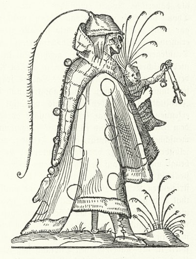 Postava z knihy Les Songes drolatiques de Pantagruel (Komické sny o Pantagruelovi) od Richarda Bretona (rytina) od German School