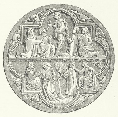 Zobrazení dvorské lásky v oblasti Provence ve Francii (rytina) od German School