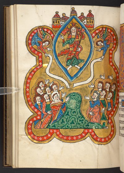 Přidat. 60629, f.103v The Ascension (vellum) od German School