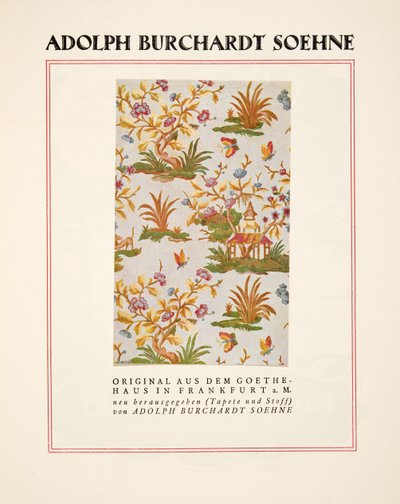 Reklama na Adolpha Burchardta Soehneho, ze Stylu, pub.1922 (pochoárový tisk) od German School