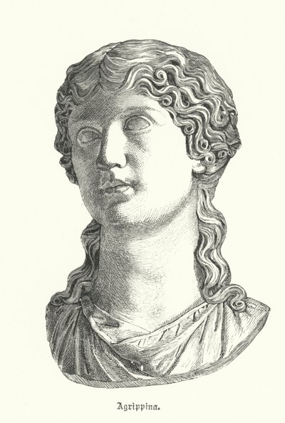 Agrippina starší, manželka římského vojevůdce Germanica a matka císaře Caliguly (rytina) od German School
