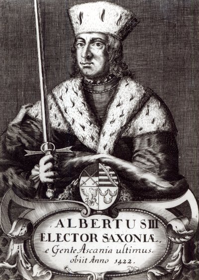 Albert III., poslední saský kurfiřt z ascanské dynastie od German School