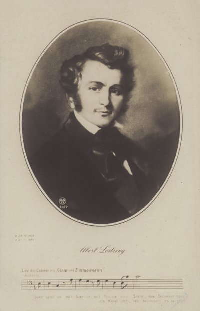 Albert Lortzing , německý skladatel, herec a zpěvák (litho) od German School