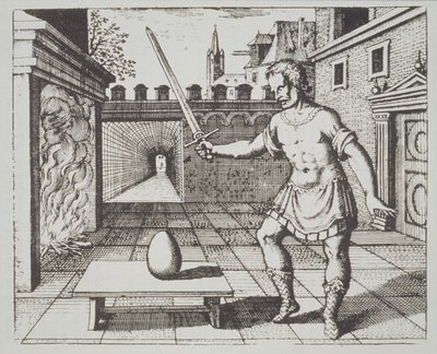 Alchymistická alegorie: The Philosophers Egg, ze Srutinium Chymicum od Michaela Majera (1687), ilustrovaná v historii magie publikované koncem 19. století od German School