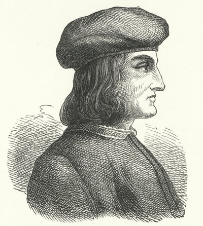 Aldus Manutius, benátský humanista, učenec, tiskař a vydavatel (rytina) od German School