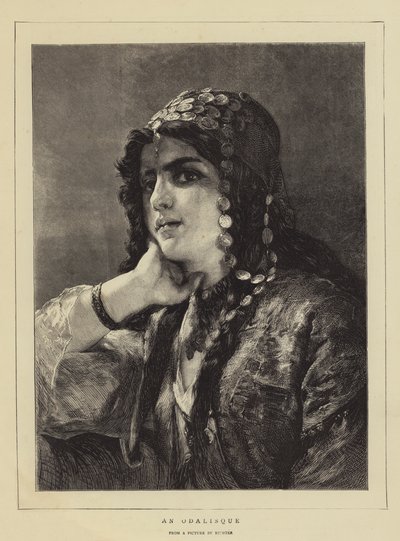 An Odalisque (rytina) od German School