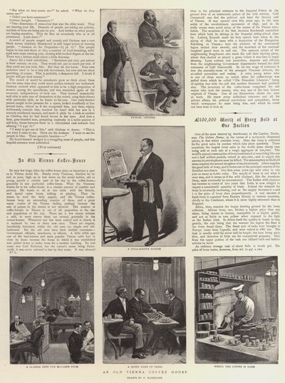 Stará vídeňská kavárna (litho) od German School