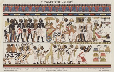 Malba starověkého Egypta (barevné lito) od German School