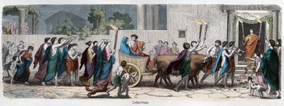 Starověké dějiny. Řecko. Svatební hostina ... (rytina) od German School