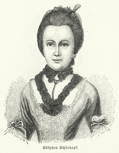 Anna Katharina Schoenkopf (1746-1810), inspirace pro německého autora Johanna Wolfganga Goethese milostné básně Annettenlieder od German School