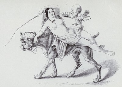 Ariadna na Boru (litho) od German School