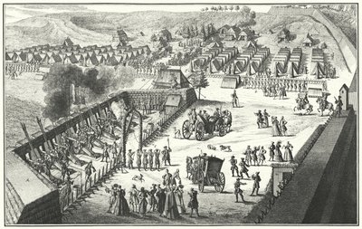 Dělostřelecké střelecké cvičení, Norimberk, 1733 (rytina) od German School