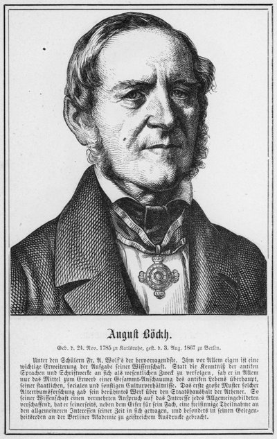 August Bockh (rytina) od German School