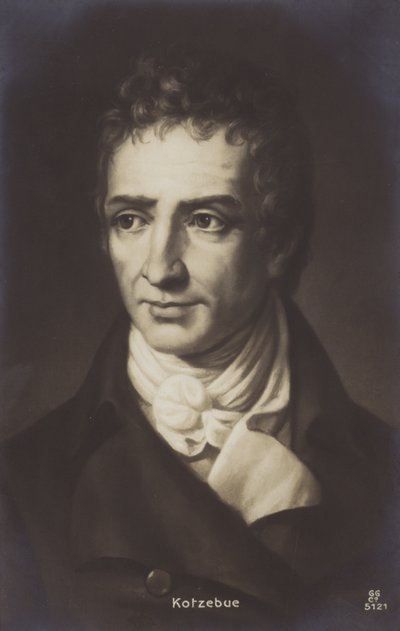 August Kotzebue (1761-1819), německý dramatik a spisovatel (litografie) od German School