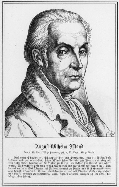 August Wilhelm Iffland (rytina) od German School