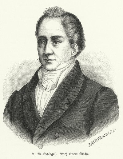 August Wilhelm Schlegel , německý básník a překladatel (litho) od German School