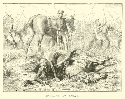 Blucher v Ligny od German School