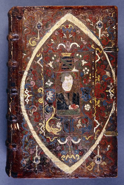 Obálka knihy s portrétem Martina Luthera (1483-1546) od German School