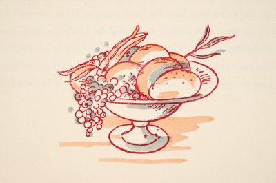 Bowl of Fruit, od Styl, pub. 1922 (pochoir print) od German School