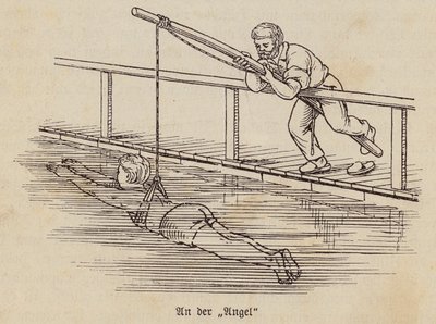 Chlapec se učí plavat (rytina) od German School