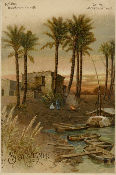 Káhira - Dahabea na Nilu (chromolit) od German School
