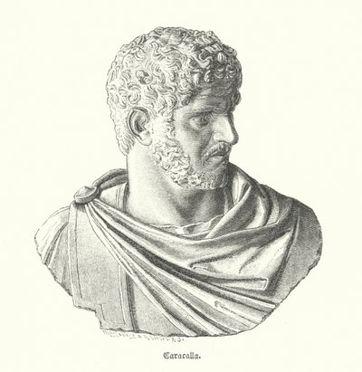Caracalla, římský císař (rytina) od German School