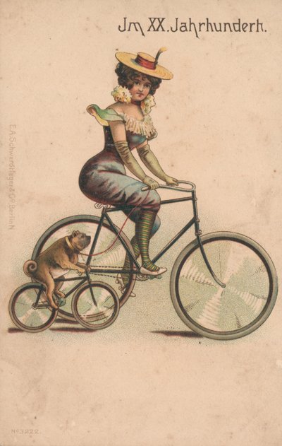 Karta oslavující přelom roku 1900 (barevné lito) od German School