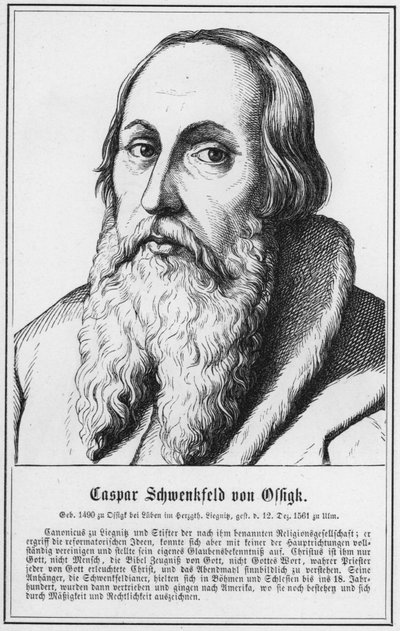 Caspar Schwenkfeld von Ossigk (rytina) od German School
