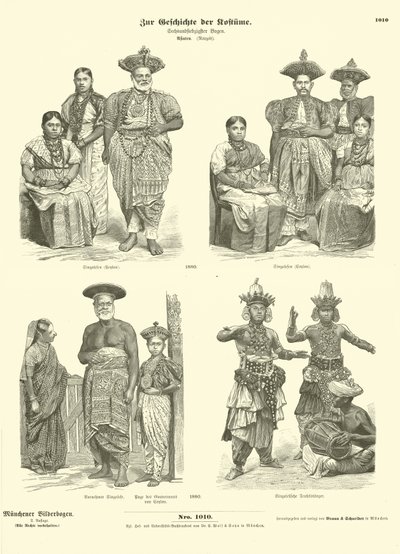 Cejlonské kostýmy, 1880 od German School