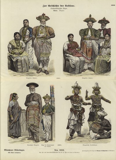 Cejlonské kostýmy, 1880 od German School