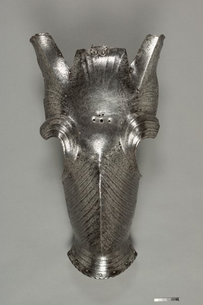 Chanfron v maxmiliánském stylu, c.1510 (ocel) od German School