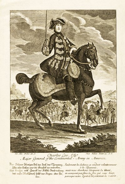 Charles Lee, Esq, generálmajor kontinentální armády v Americe od German School