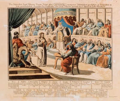 Kristus před Pilátem, vydal Riedel, Norimberk, 1830 od German School