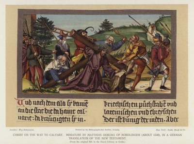 Kristus na cestě na Kalvárii (barva lito) od German School
