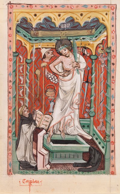 Kristus s Arma Christi (wc na pergamenu) od German School