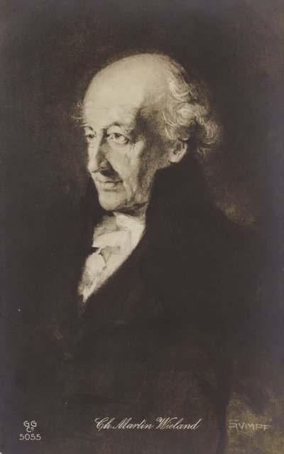 Christoph Martin Wieland (1733-1813), německý básník, spisovatel a překladatel (litografie) od German School