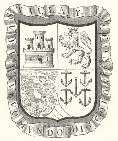 Erb Kryštofa Kolumba (rytina) od German School