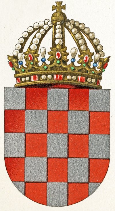 Státní znak Chorvatska, kolem roku 1898 od German School