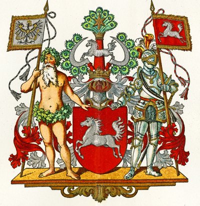 Erb Hannoveru, kolem roku 1898 od German School