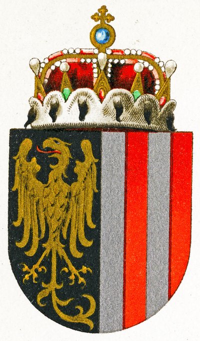 Státní znak Horních Rakous, kolem roku 1898 od German School