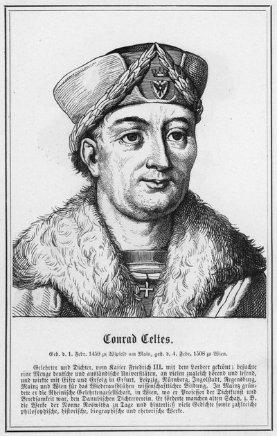 Conrad Celtes (rytina) od German School