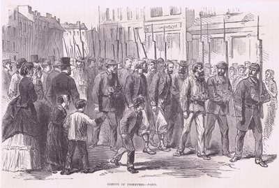 Konvoj dezertérů-Paříž, Cassells Historie války mezi Francií a Německem vydal Cassell and Company Limited, kolem roku 1890 (litho) od German School