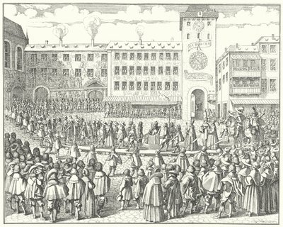 Korunovační průvod Matyáše, císaře Svaté říše římské v roce 1612. od German School