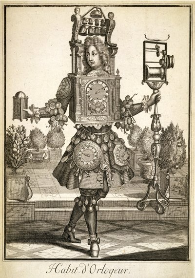 Kostým pro hodináře, vydal Gerard Valck (16512-1726), cca 1690 od German School