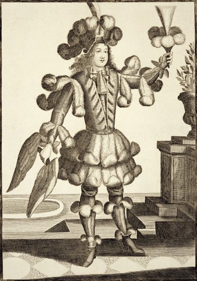 Kostým pro obchodníka s peřím, vydal Gerard Valck (16512-1726), cca 1690 od German School