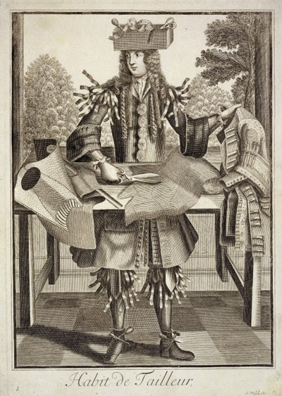 Kostým pro krejčího, hospoda. od Gerarda Valcka (16512-1726) kolem roku 1690 od German School